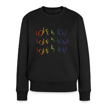 J’adore la fierté - Pull Premium bio Femme - noir - Devant - Julia (174cm)