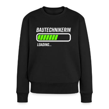 Bautechnikerin Bautechnik Loading Ladebalken - Frauen Premium Bio Pullover - Schwarz - Vorne - Julia (174cm)
