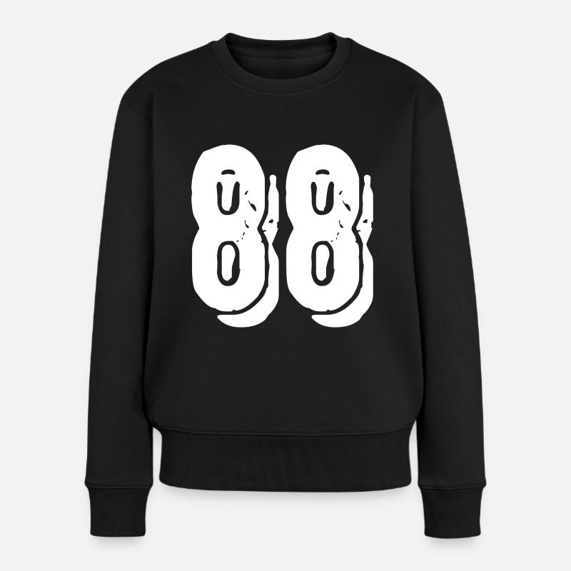 88 Zahl Trikot - Frauen Premium Bio Pullover - Schwarz