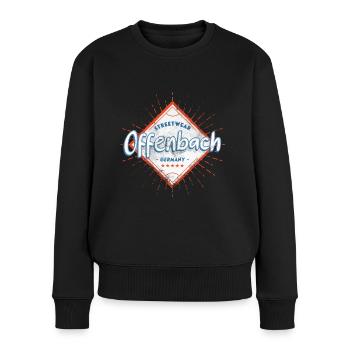 Offenbach Deutschland Stadt Skyline Heimat Liebe - Frauen Premium Bio Pullover - Schwarz - Vorne - Julia (174cm)