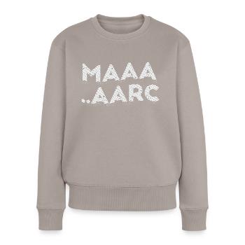 Marc die Fackel - Frauen Premium Bio Pullover - Taupe - Vorne - Julia (174cm)