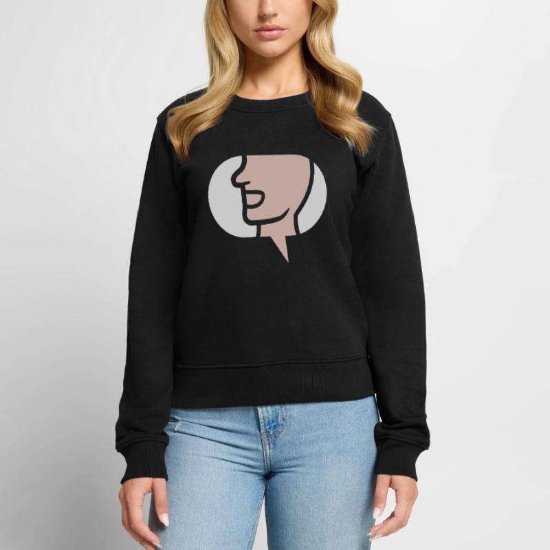 Chat Simple Symbole Bulle Pull Premium bio Femme