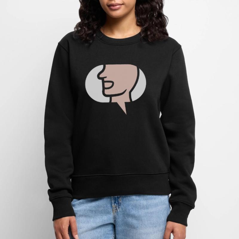 Quatschen einfaches Symbol Sprechblase Frauen Premium Bio Pullover