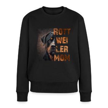 Rottweiler - Frauen Premium Bio Pullover - Schwarz - Vorne - Julia (174cm)