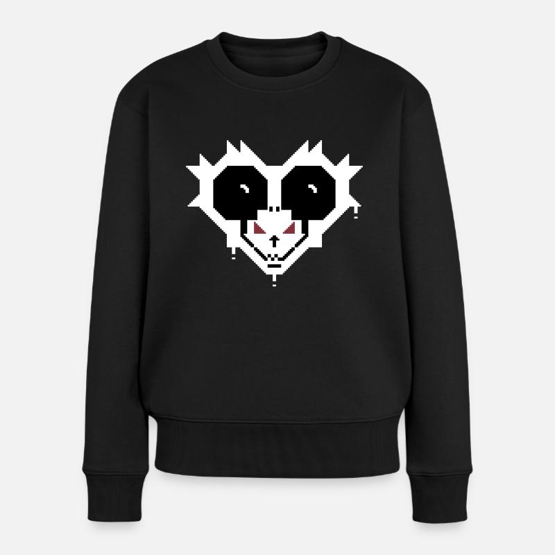 PETSCII M4U5 - Pull Premium bio Femme - noir