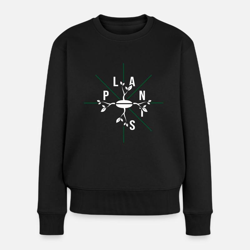 Garten Gartenarbeit Biogarten Pflanzen Aussaat - Frauen Premium Bio Pullover - Schwarz