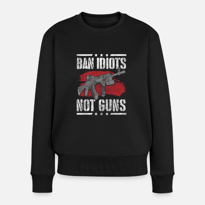 Sarkasmus Lustig Büro - Frauen Premium Bio Pullover - Schwarz