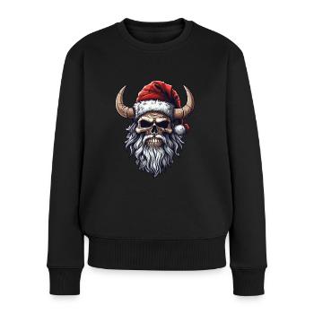 Crâne Crâne, Noël des Vikings - Pull Premium bio Femme - noir - Devant - Julia (174cm)