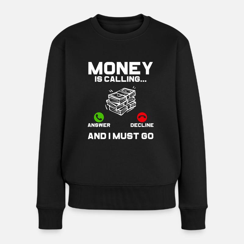 Erfolg Millionär Dollar - Frauen Premium Bio Pullover - Schwarz