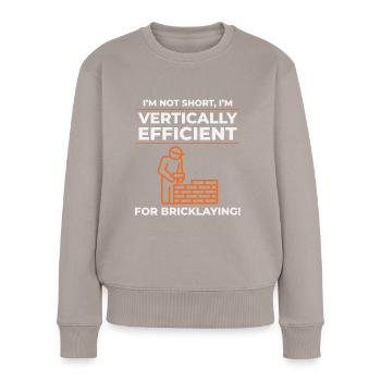 Maçon Maçon Maçon Vertical Efficacité Emploi - Pull Premium bio Femme - taupe - Devant - Julia (174cm)