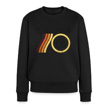 Classique Édition Limitée Millésime 2016 Rétro 8 - Pull Premium bio Femme - noir - Devant - Julia (174cm)