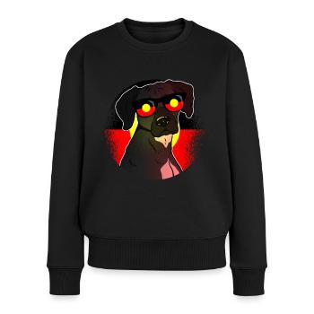 Aborigines - Frauen Premium Bio Pullover - Schwarz - Vorne - Julia (174cm)