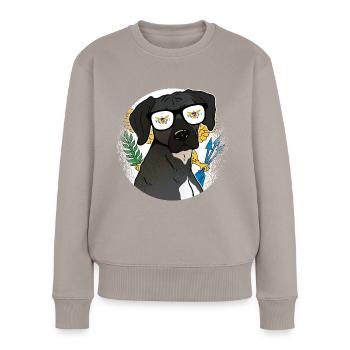 Amerikanische Jungferninseln - Frauen Premium Bio Pullover - Taupe - Vorne - Julia (174cm)