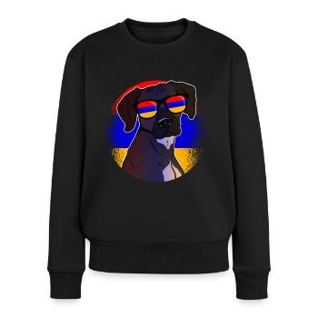 Armenien - Frauen Premium Bio Pullover - Schwarz - Vorne - Julia (174cm)