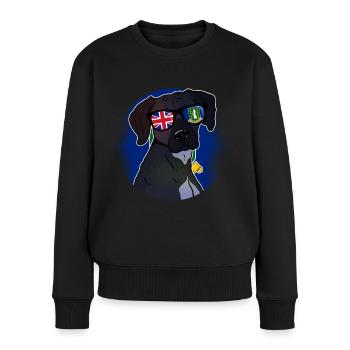 Britische Jungferninseln - Frauen Premium Bio Pullover - Schwarz - Vorne - Julia (174cm)