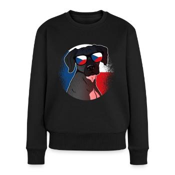 Tschechische Republik - Frauen Premium Bio Pullover - Schwarz - Vorne - Julia (174cm)