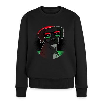 Libyen - Frauen Premium Bio Pullover - Schwarz - Vorne - Julia (174cm)