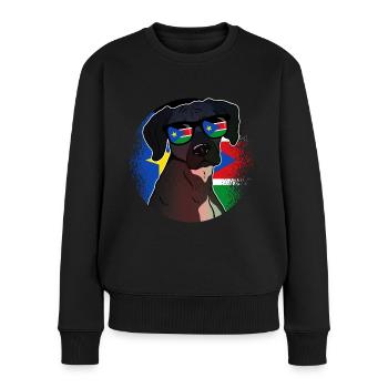 Sud Soudan - Pull Premium bio Femme - noir - Devant - Julia (174cm)
