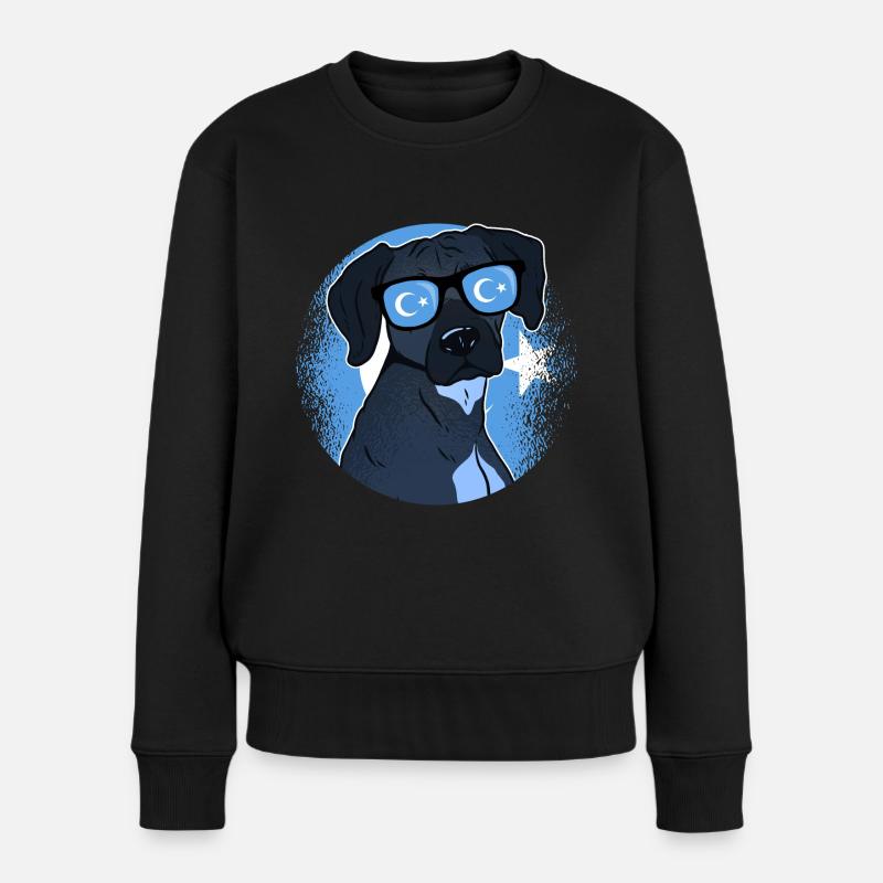Uiguren - Frauen Premium Bio Pullover - Schwarz