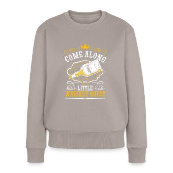 Buveurs de rhum - Pull Premium bio Femme - taupe - Devant - Julia (174cm)