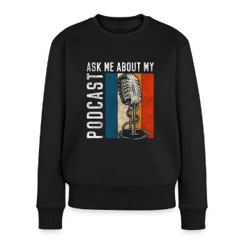 Moderator Musik Welle Kanal - Frauen Premium Bio Pullover - Schwarz - Vorne - Julia (174cm)