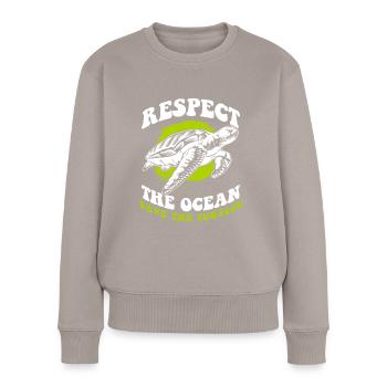 Marine Animal Welfare Aquarium Species Conservation - Women's Premium Organic Jumper - taupe - Front - Julia (174cm)