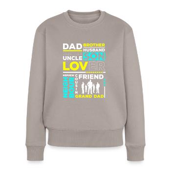 Hommes modèle petit ami cadeau - Pull Premium bio Femme - taupe - Devant - Julia (174cm)