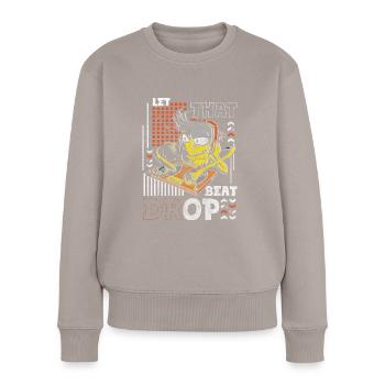 Discjockey Musik Crowd Leben - Frauen Premium Bio Pullover - Taupe - Vorne - Julia (174cm)