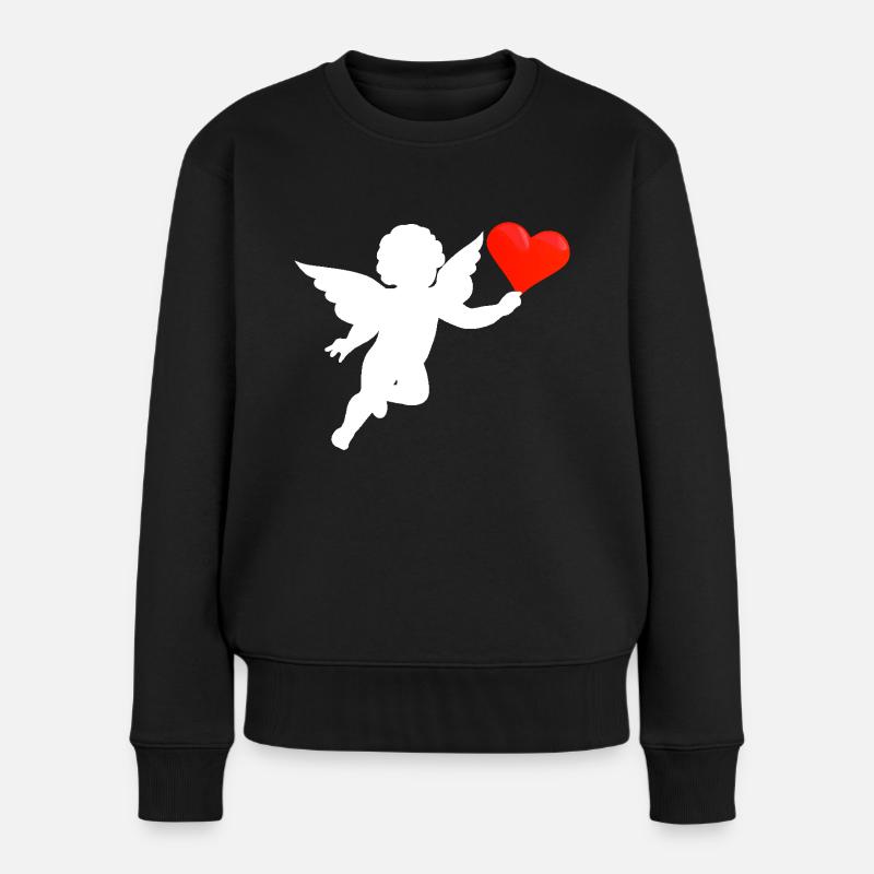 Coeur d'ange, blanc - Pull Premium bio Femme - noir