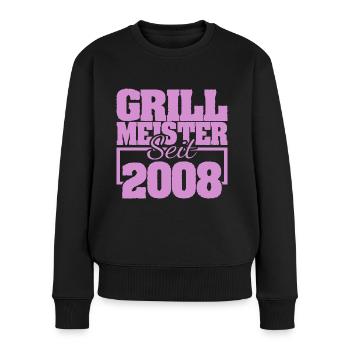 2008 - Frauen Premium Bio Pullover - Schwarz - Vorne - Julia (174cm)