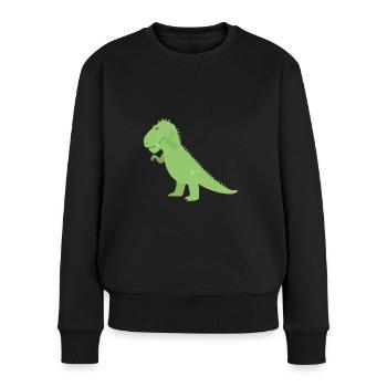 Dinosaures - Pull Premium bio Femme - noir - Devant - Julia (174cm)