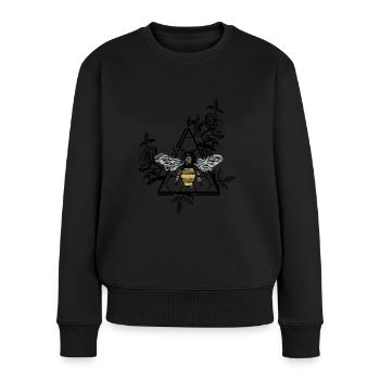Biene Wespe Hornisse Honig Wabe swag Geschenkidee - Frauen Premium Bio Pullover - Schwarz - Vorne - Julia (174cm)
