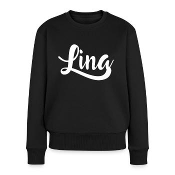 Lina - Pull Premium bio Femme - noir - Devant - Julia (174cm)