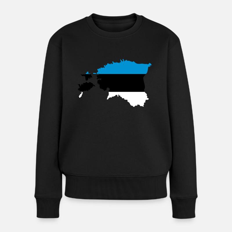 Estland - Frauen Premium Bio Pullover - Schwarz