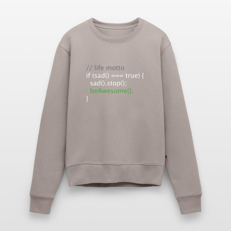 Computer Science Nerd Geek Programmer Life Motto Women's Premium Organic Jumper