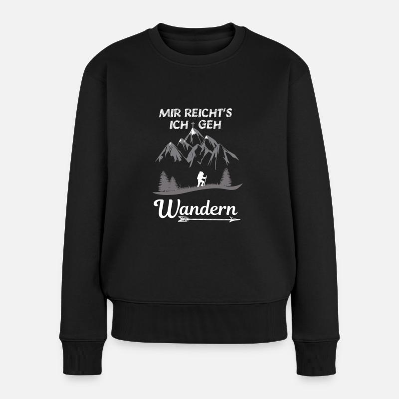 Randonnée alpinistes - je fais juste de la randonnée - Pull Premium bio Femme - noir
