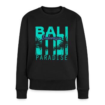 Bali Asien Ozean - Frauen Premium Bio Pullover - Schwarz - Vorne - Julia (174cm)