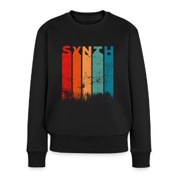 VINTAGE SYNTH - Women's Premium Organic Jumper - black - Front - Julia (174cm)