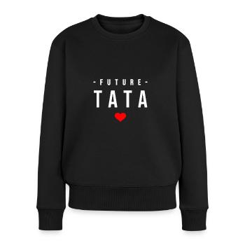 FUTURE TATA - Frauen Premium Bio Pullover - Schwarz - Vorne - Julia (174cm)