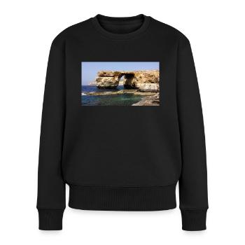 Azure-Fenster, Gozo - Frauen Premium Bio Pullover - Schwarz - Vorne - Julia (174cm)
