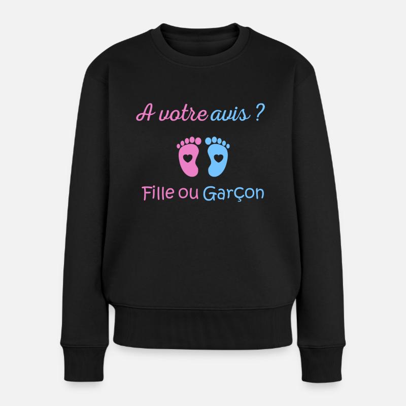 A votre avis fille ou garçon - Pull Premium bio Femme - noir