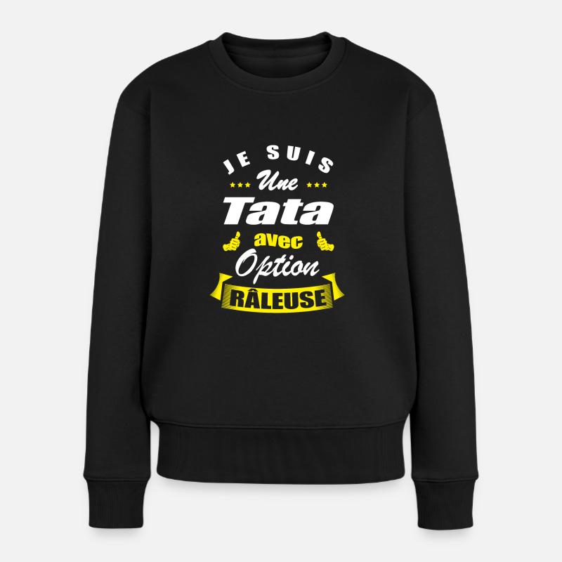 TATA AVEC OPTION RÂLEUSE - Pull Premium bio Femme - noir