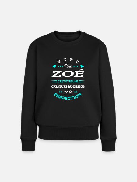 ZOÉ PARFAITE - NOM ZOÉ - Pull Premium bio Femme - noir
