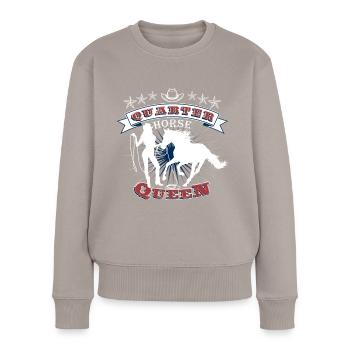 Quarter Horse Western Riding - Pull Premium bio Femme - taupe - Devant - Julia (174cm)