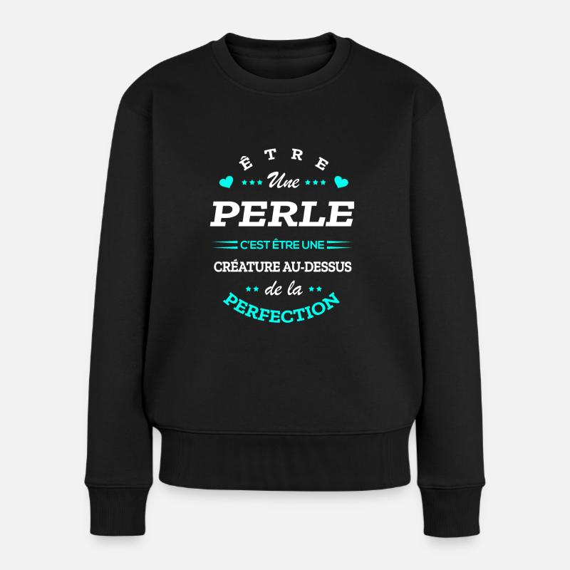 PERLE PARFAITE - NOM PERLE - Pull Premium bio Femme - noir