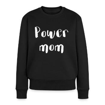power maman maman maman maman enfants parents police - Pull Premium bio Femme - noir - Devant - Julia (174cm)