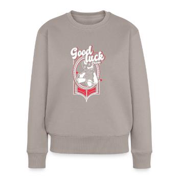 Idée cadeau de sorcellerie vaudou - Pull Premium bio Femme - taupe - Devant - Julia (174cm)