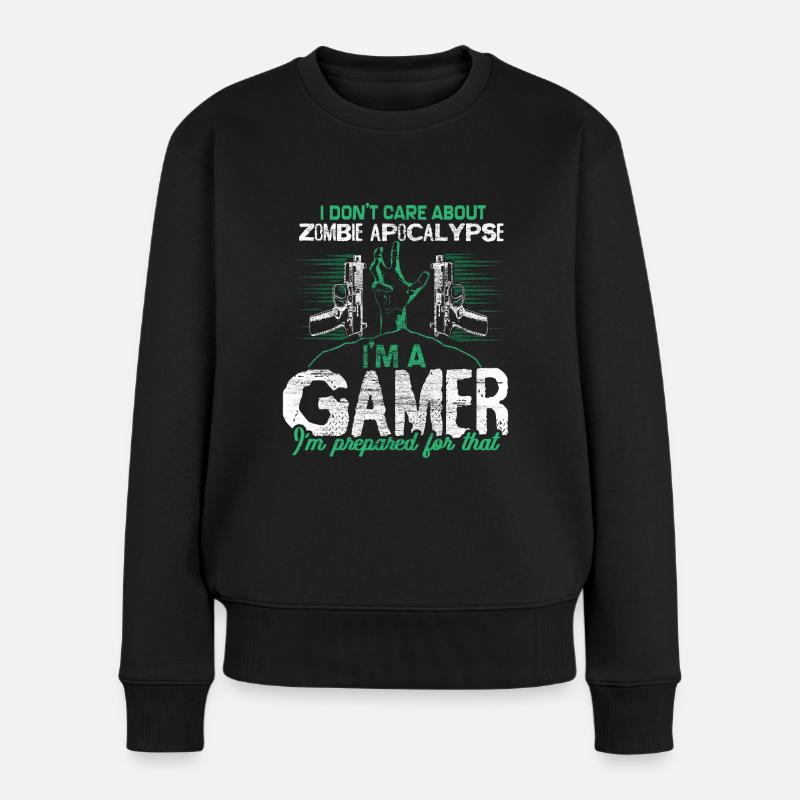 Zombie Apocalypse Virus Drôle - Pull Premium bio Femme - noir