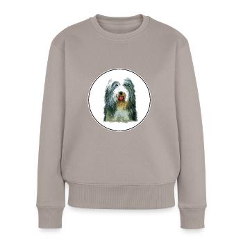 Beagle-Harrier Scent Hound Dog Sketch Illustration - Pull Premium bio Femme - taupe - Devant - Julia (174cm)