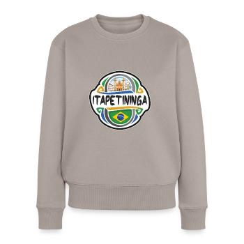 Itapetininga Brazil Flag Travel Souvenir Badge Sta - Women's Premium Organic Jumper - taupe - Front - Julia (174cm)